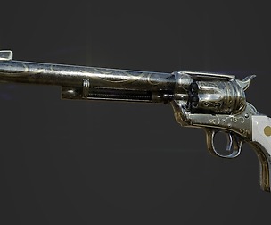 Decorated Revolver - Game Ready Asset