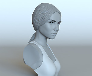 Portrait of a girl with a ponytail