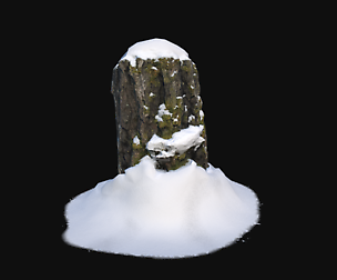 Stump with snow 3 VR