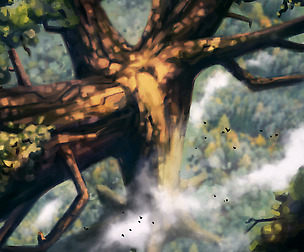 Fantasy tree painting
