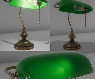 Free - Banker Lamp .FBX + UE4 asset