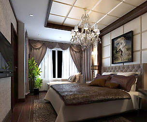 Luxurious stylish bedroom 02