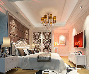 Luxurious stylish bedroom 06