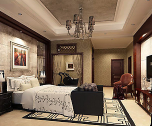 Luxurious stylish bedroom 08