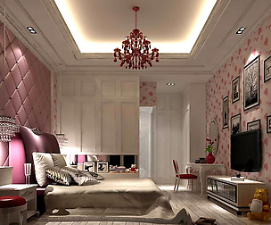 Luxurious stylish bedroom 09