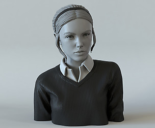 Portrait of a girl with a ponytail 1