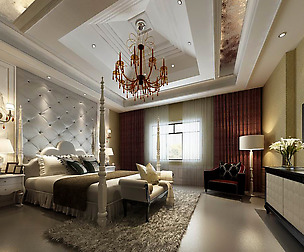 Stylish European bedroom 01