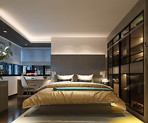 Stylish European bedroom 04