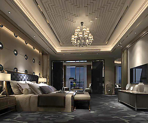 Stylish European bedroom 05