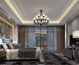 Stylish European bedroom 07