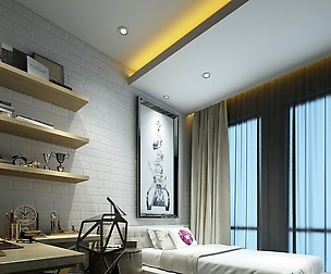 Stylish European bedroom 09