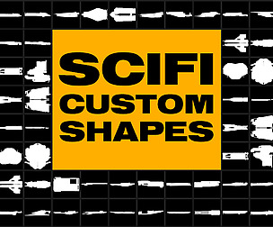 Scifi Custom Shapes pack for Photoshop