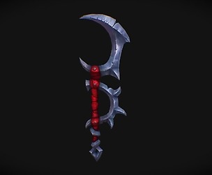 Hand Painted Weapon - 2h Scythe/Polearm