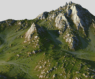 Grass Map Mountains