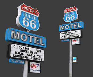 Historic Route 66 Motel Sign