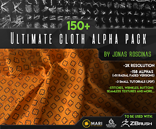 150+ Ultimate Cloth Alpha Pack by Jonas Roscinas