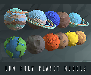 Low poly planets