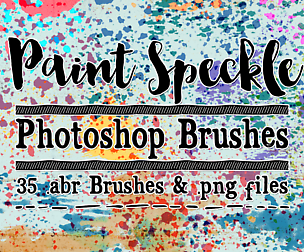 Paint Speckles Photoshop Brushes