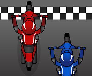 2D Racing motorbike game character sprites