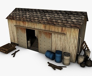 Low poly warehouse