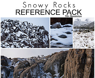 Ref Pack - Snowy Rocks - Royalty Free Photos