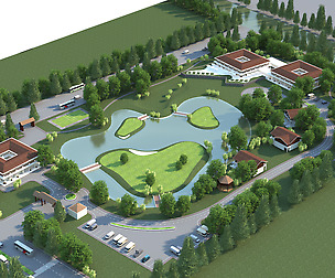 Golf resort hotel 3D model