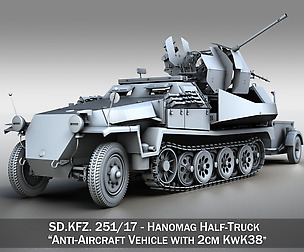 SDKFZ 251 Ausf.C - Hanomag Anti-aircraft vehicle