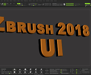 Zbrush 2018 UI