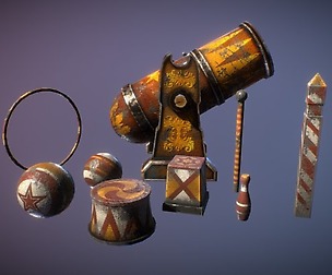 Horror circus props