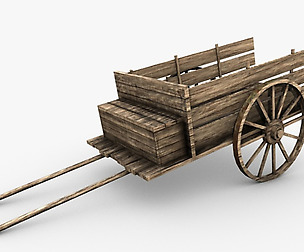 Wooden old cart