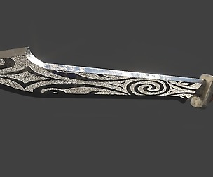 Engraved Sword Game Asset