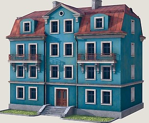 Stylised building