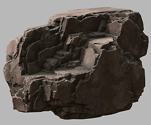Blocky cliff