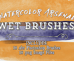 Watercolor Arsenal Wet Photoshop Brushes