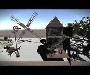 Medieval Modular City - Buildings windmill enviro