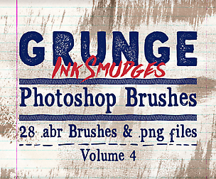 Grunge Ink Photoshop Brushes Volume 4