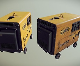 Lowpoly PBR Diesel Generator