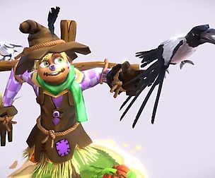 Cartoon Talking Scarecrow