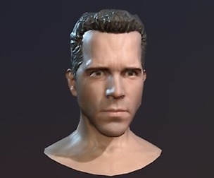Low Poly Basic Head with textures