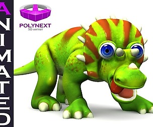Cartoon Triceratops