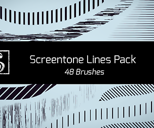 Shrineheart's Screentones Lines - 48 Brushes