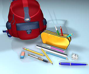 Backpack and school-case