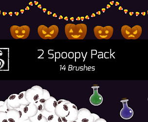 Shrineheart's 2 Spoopy Pack - 14 Brushes