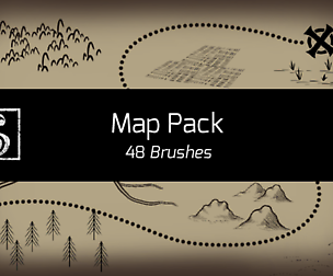 Shrineheart's Map Pack - 48 Brushes