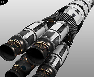 Space sci-fi rocket ship