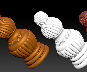 CARVED  Furniture  set - 003 - 3D print model