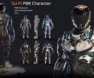 Lunar Suit - PBR Sci-Fi Character