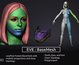Female BaseMesh - LowPoly