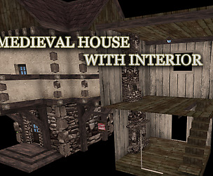 Medieval House with interior