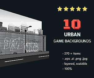 10 URBAN GAME BACKGROUNDS